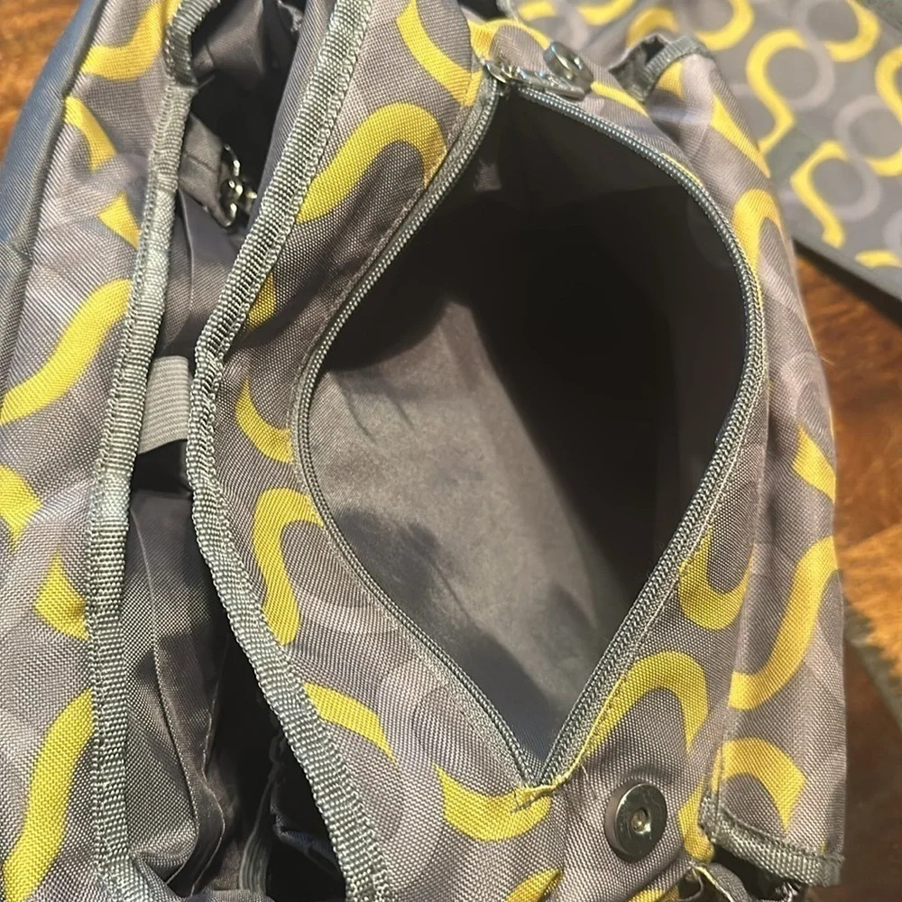 Timi & Leslie Gray and Yellow Diaper Bag EUC